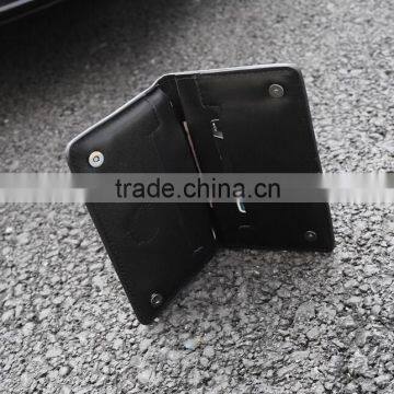 Black Genuine Nappa Leather Snap Buttons Men Mobile Phone Case Phone Purse Small Wallet With Card Slots photo-6