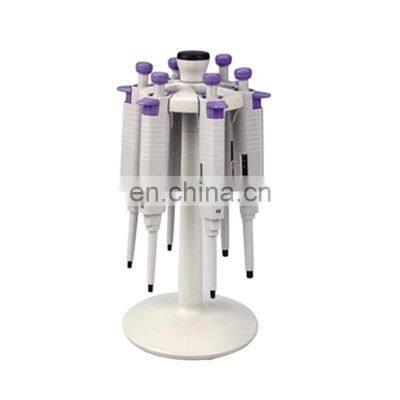 Laboratory Single&multi-channel six pipettes holders round pipette stand