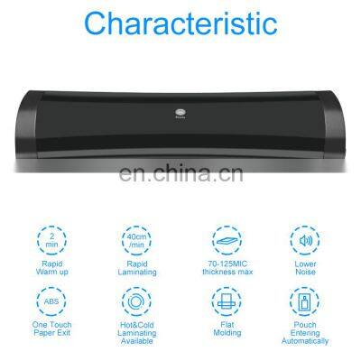 Laminating Speed 400mm/min A4 Hotlaminator Coldlaminator Office Laminating Machine Manual Table Pouch Laminator photo-2