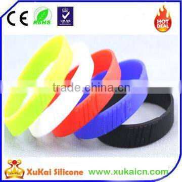 custom single color logoed silicone wristbands