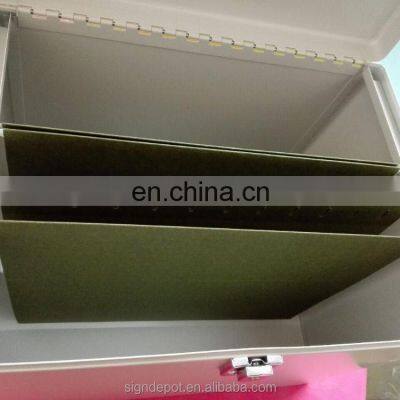 WELDON Portable Locking Steel Security Office File Box photo-4