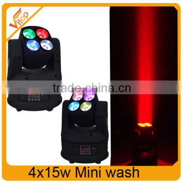 Mini Disco Dj lights 4pcsx12w Rgbw wash 4 In1 moving head light used stage for sale