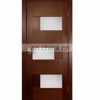 Glass Bedroom Bathroom Water Resistant Solid Oak Wood Door Interior Room Accordion Wooden Glass Doors Price photo-5