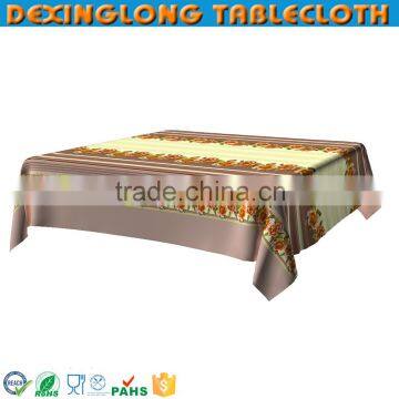 Sublimation Faux Fur Oriental PVC Printed Flower Tablecloth for Restaurant Quality Choice photo-2