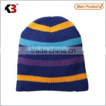 Fashion Style Stretch Reversible Knit Sports Wooly Winter Beanie Hats