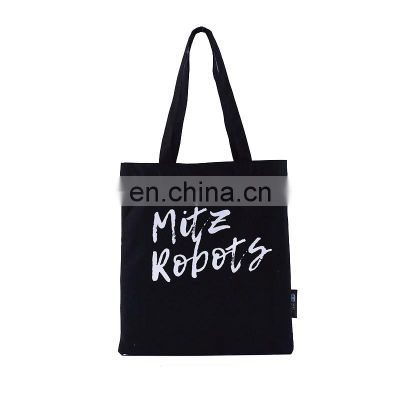 Wholesale direct supplier ladies printing eco bag canvas luxury weekend gift small black cotton canvas tote bag custom logo