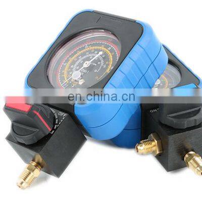 CT-467 Refrigeration System Air Conditioner R134A R22 R12 R502 R410A R404 Brass Single Manifold Gauge Set With Sight Glass photo-2