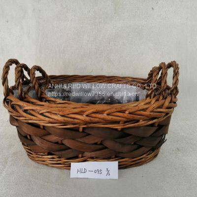 New Design Eco Friendly Wicker Garden Basket Plant Flower Pot