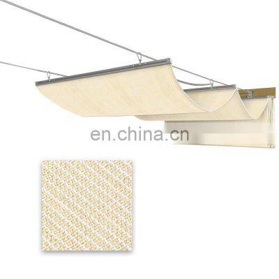 90% shade rate virgin HDPE wit UV retractable wave shade sail for pergola balcony