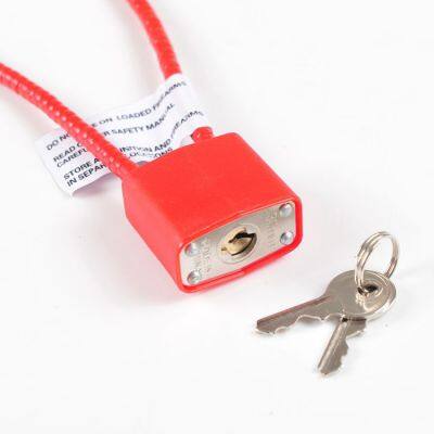 8'' 11'' 13'' 15'' Steel Shackle Cable Lock High Security Red/black Gun Lock photo-5