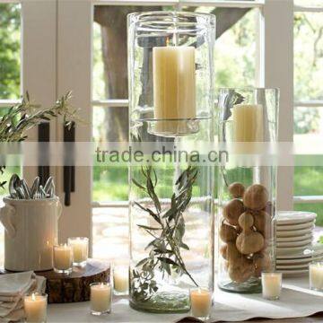 Glass Dispaly Hurricane Pillar Votive Taper Candle Cups