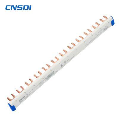 CNSDI fork type 63A Copper Comb Busbar with 12 modules for Circuit Breaker