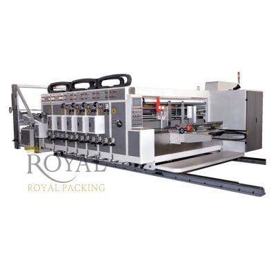 Courier Box Flexo Printing Machine with Slotter and Stacker for small shopping carton box maker