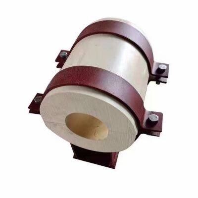 Long heat transmission network steam overhead sliding vermiculite insulation pipe support
