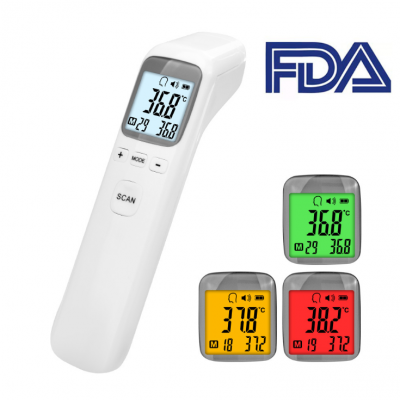 Термометр для взрослых и детей, бесконтактный термометр для лба с функцией измерения температуры объектов, цифровой детский термометр для определения температуры при лихорадке с мгновенным точным показанием