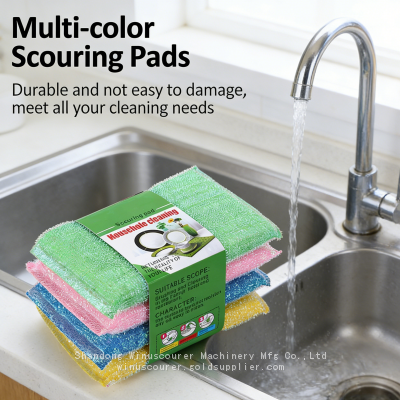 Multi-Color Reusable Scrubbing Sponges, Non-Scratch Cleaning Cloths for Dishwashing
