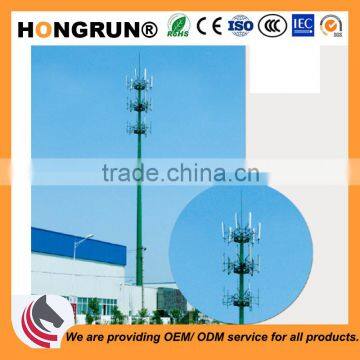 Galvanized monopole antenna communication tower