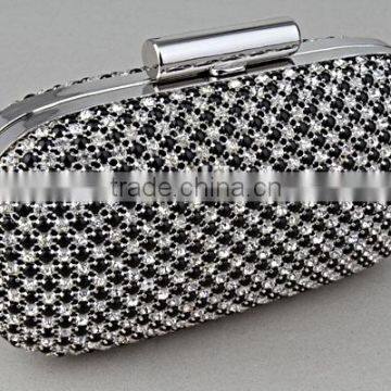 Fashion mesh crystal ball elegant clutch evening handbag for party