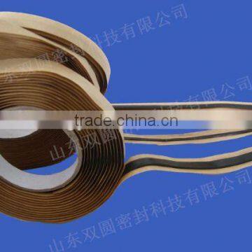 sealing rubber strip of self-adhesion glass for clamped bar