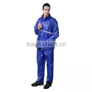 Customized Raincoat High Visible Reflective Tape Waterproof Breathable Raincoat Rainsuit With Pant photo-2