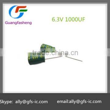 6.3V 1000UF Computer motherboard electrolytic capacitor 8mm*12mm