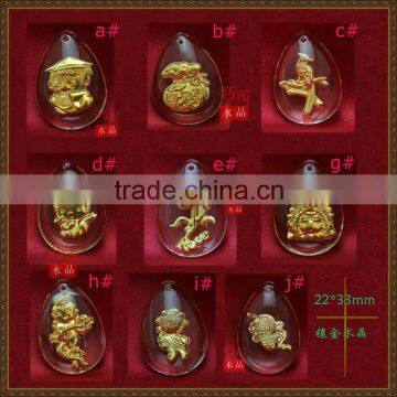 The Olympic Fuwa Design Gold Crystal Multi Style Pendant Jewelry photo-2