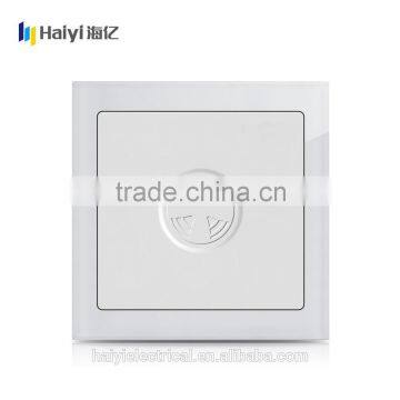 Haiyi White Glass panel, 220V-250V, 1Gang 2 Way Fan Speed Touch Wall Switch