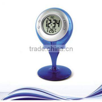 Creative Personalized Water Power Alarm Clock LED Fashion Mini Digital Clock Mute Bedside Calendar Temperature Humidity photo-2