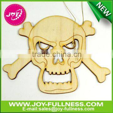 modern decorative laser wooden halloween theme skull arts and crafts