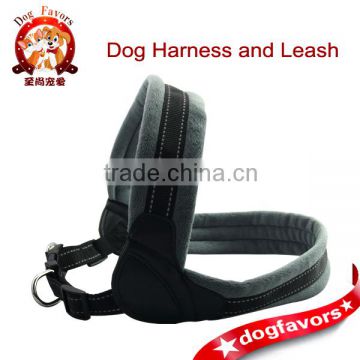 2015 High Quality Big Dog Leash with Soft Fleece Fabric and Reflective Nylon Tape