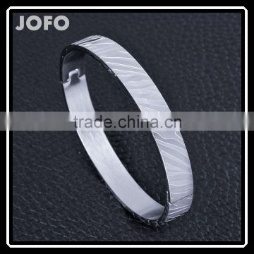 Novelty Gold-plated Stainless Steel Women's Cuff Bangle Jewelry Crystal Bracelet SMJ0062