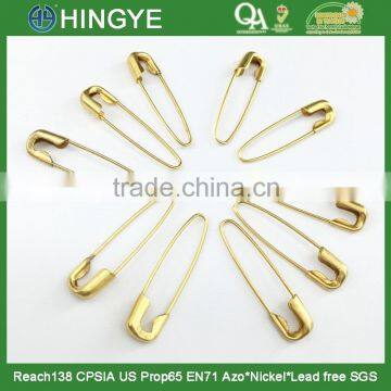 2015 wholesale high quality gold plating brass metal safety pin CSJ-001                        
                                                Quality Choice