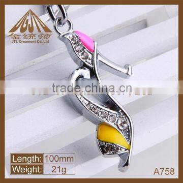 Fashion metal high-heeled shoe keychain