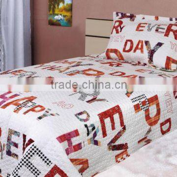 Quilt bedding sets quilt with letters printed in