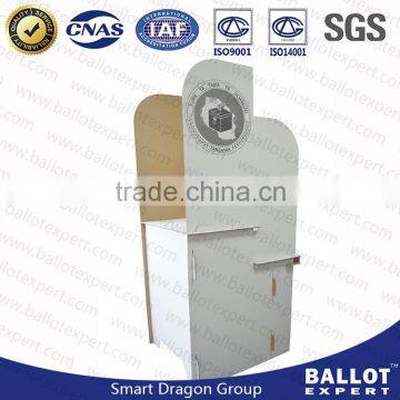 multipurpose plastic cardboard floor ballot display booth stand