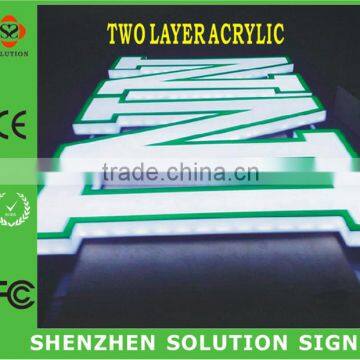 Stainless Steel Face Acrylic Led Edge Lit Sign Base photo-2