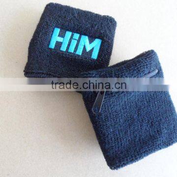 Factory Cheap Cotton Wristband With Embroidery Logo photo-2