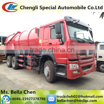 6*4 Heavy Duty SINOTRUK HOWO Vacuum Sewage Suction Truck for sale