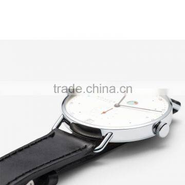 Multi-fonction High Quality Triple Needle Stainless Steel Case With Sapphire Crystal Glass Watch photo-3