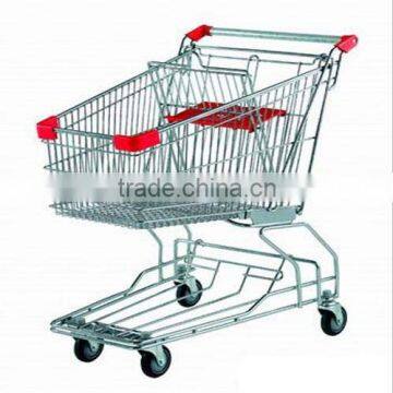 Asian style Supermarket chromed shopping trolley