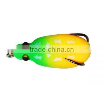 new designed colorful small head and big belly soft frog lures factory price