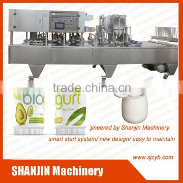 Full automatic aseptic cup milk liquid filling sealing machine