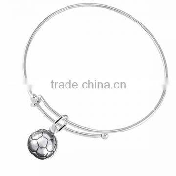 3D Soccer Ball Charm, Comes On An Intricately Detailed Silver Tone Snake Chain Bracelet photo-4