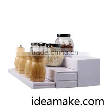 Space Saving Durable Expandable 3 Tiers Spice Organizer for Kitchen Rack Ideamake Patented photo-5