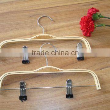 child bamboo hanger with clips/hot sale hangers