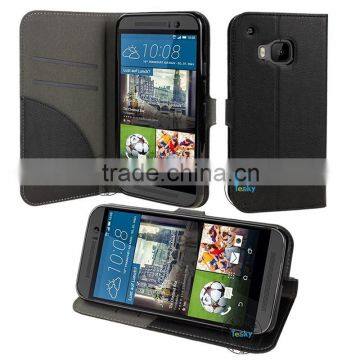 For HTC M9 Cover,Premium Leather Flip Case For HTC One M9 Magnet