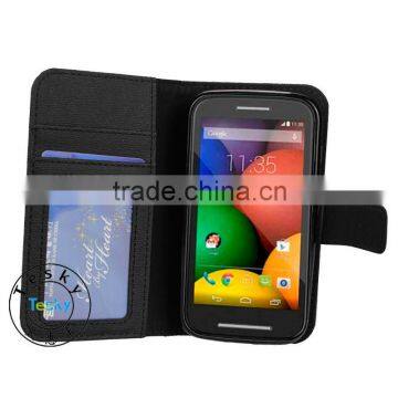 STOCK CASE FOR MOTO E,BOOK FOLIO DEFENDER COVER CASE WITH CREDIT CARD HOLDER