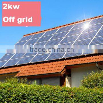 2KW Off Grid Solar Power System with high quality and low price