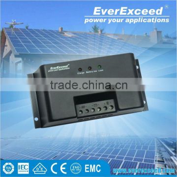 EverExceed 12V/24V/48V 20A/30A Intelligent PWM Solar Charge Controller with ISO Certificates