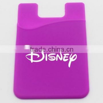 Silicone entrance card holding pocket with adhesive sticker